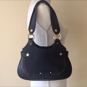 NWOT Cole Haan Stephanie suede purse  in navy